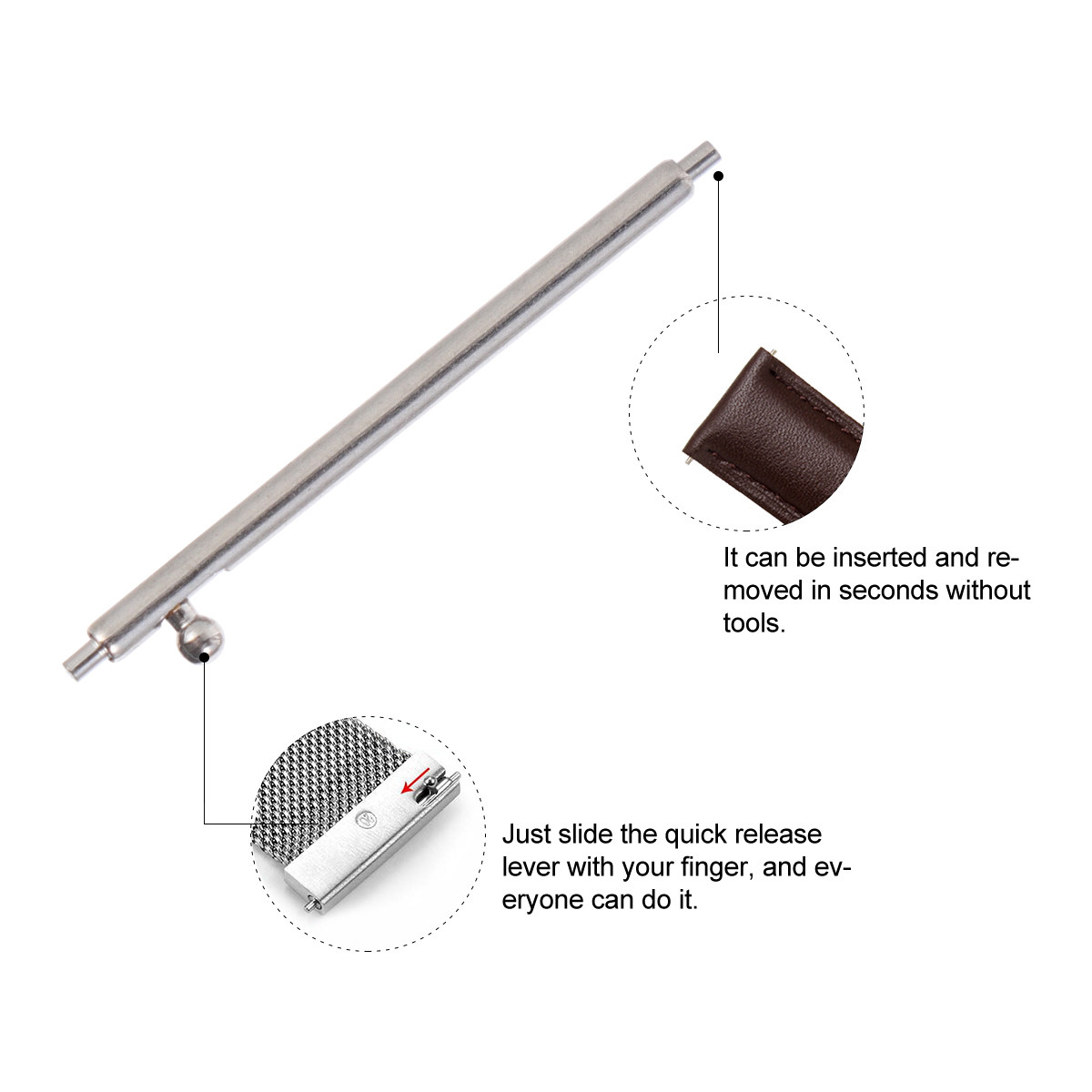 Watch Band Connector - 20 قطعة من دبابيس الساعة المصنوعة