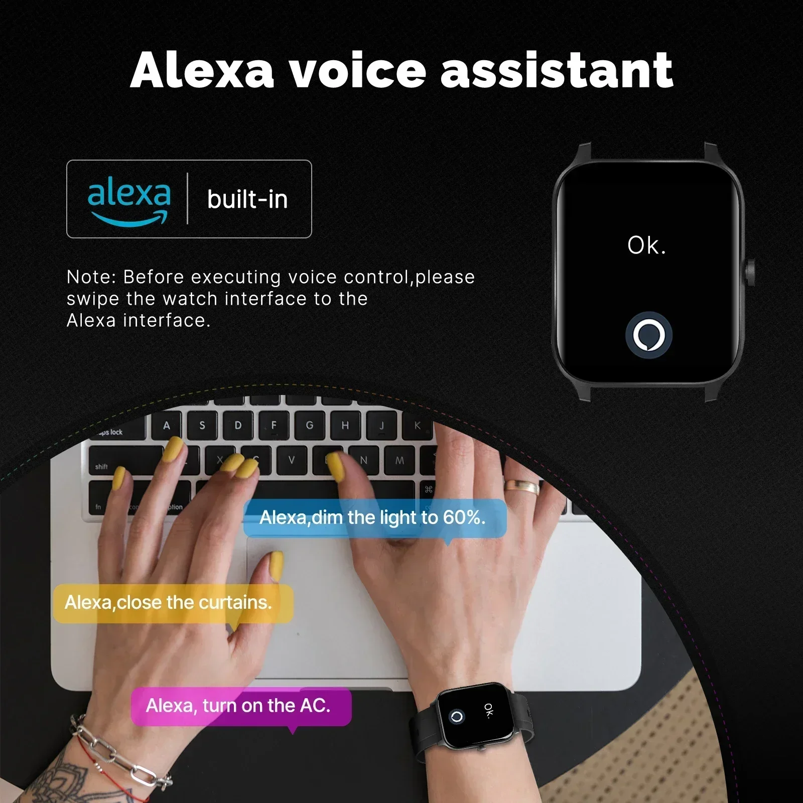 ساعة MOES الذكية Alexa المدمجة - مراجعة Smartwatch Face وسعره