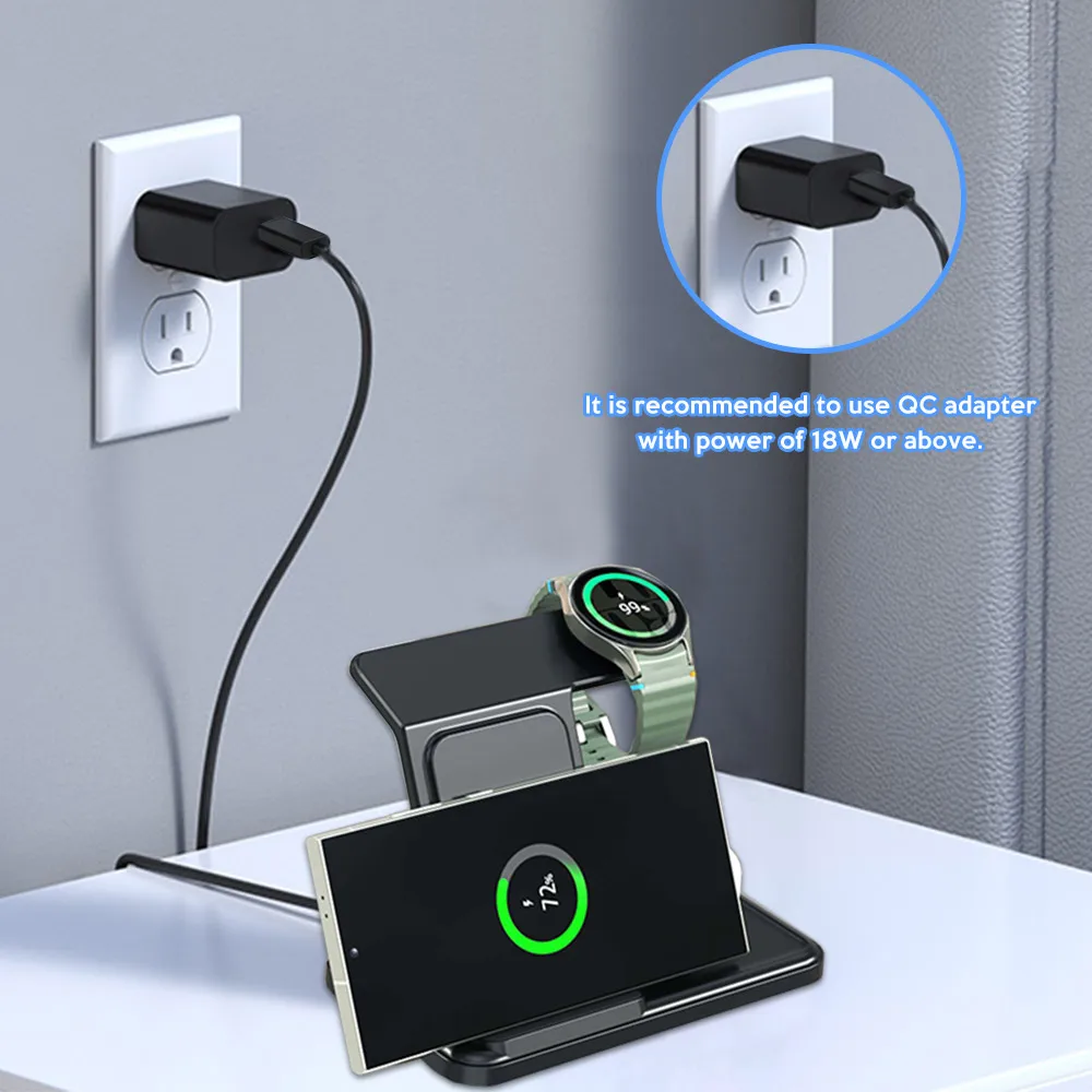 محطة شحن لاسلكية 3 في 1 لهواتف - مراجعة Wireless Charger Watch وسعره