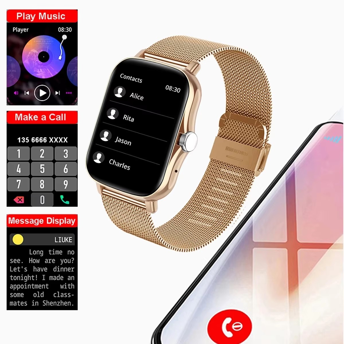 ساعة ذكية متعددة الوظائف جديدة - مراجعة Android Smartwatch Accessories وسعره