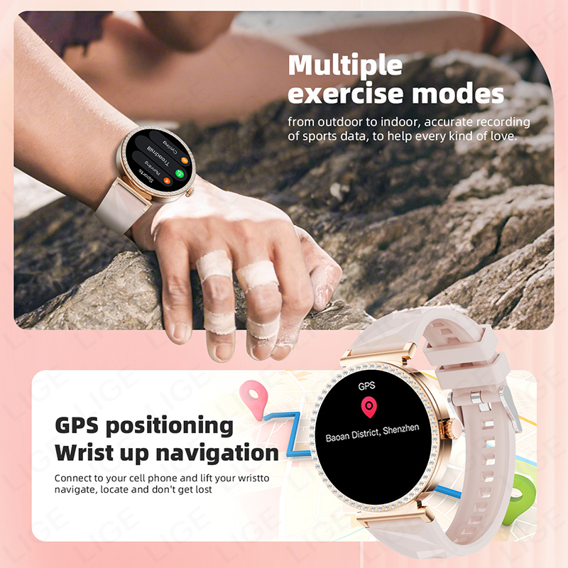LIGE جديد نظام تحديد المواقع ب - مراجعة Smartwatch Face وسعره
