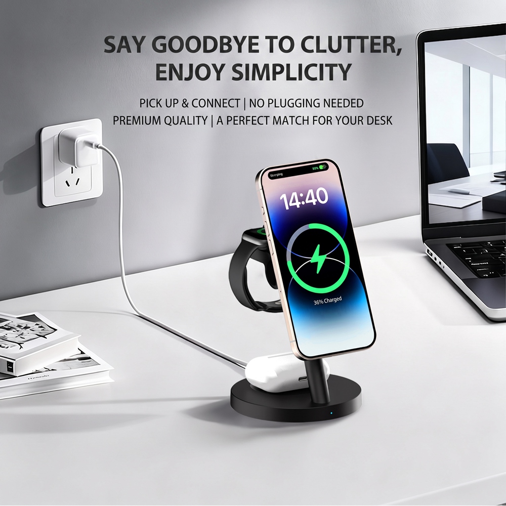 قاعدة شحن لاسلكي مغناطيسي سريع - مراجعة Wireless Charger Watch وسعره