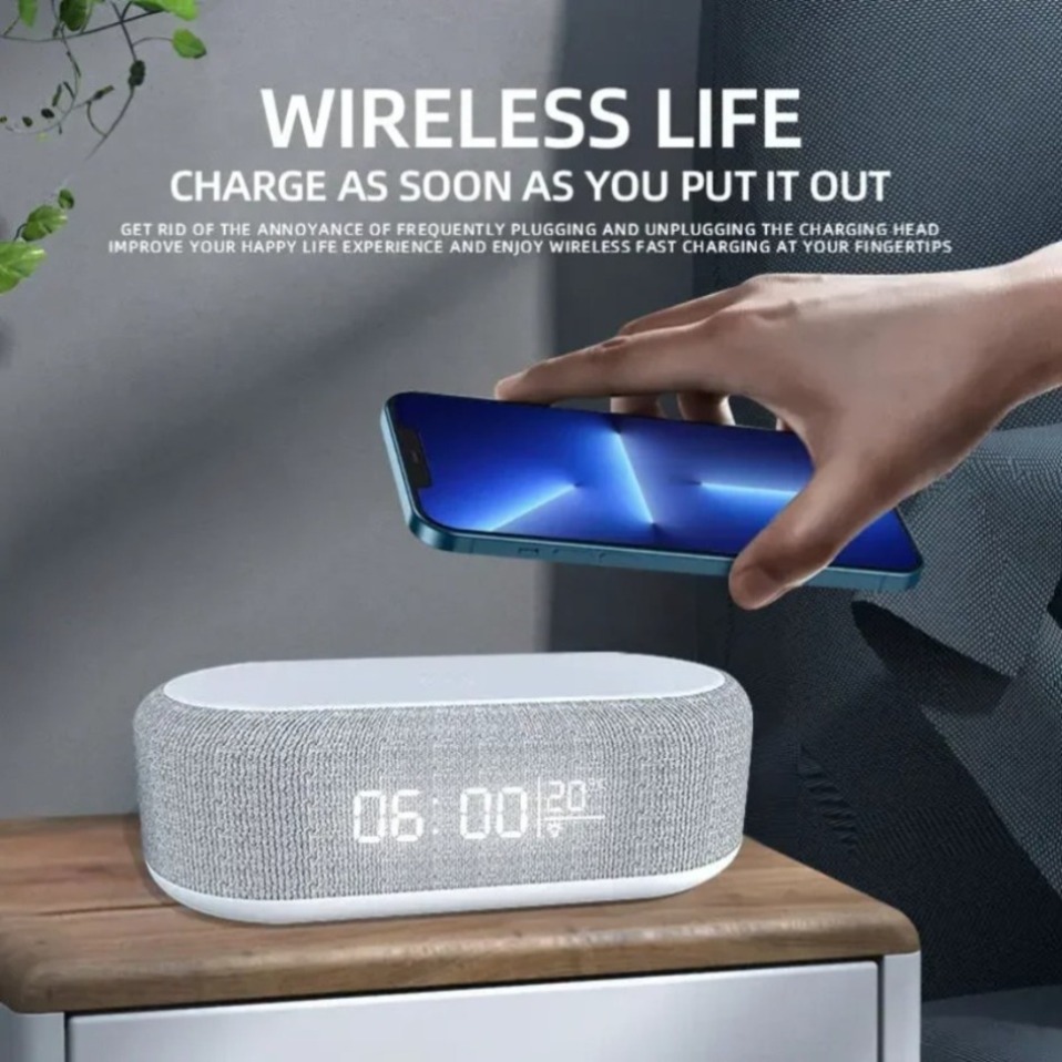 شاحن لاسلكي مع منبه للهاتف ومص - مراجعة Wireless Charger Watch وسعره