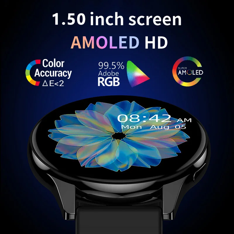 1.50 بوصة AMOLED ساعة ذكية للر - مراجعة Smartwatch Face وسعره
